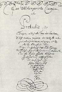Autograph Page of 'The Well-Tempered Klavier'