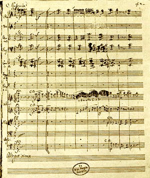 Mendelssohn's manuscript of the Italian Symphony