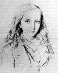 Drawing of young Mendelssohn